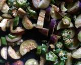 A picture of step 3 of Egg plant and okra stir fry#4weekschallenge#charityrecipe.