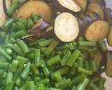 A picture of step 1 of French beans egg plant fry #Authormarathon.