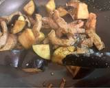 A picture of step 6 of Easy Japanese style pork and aubergine stir.